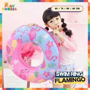 Playphoria Pelampung Ban Renang Bulat Anak Remaja Dewasa Flamingo Dua Warna Karakter Lucu Safety Swim Ring Float Air Outdoor