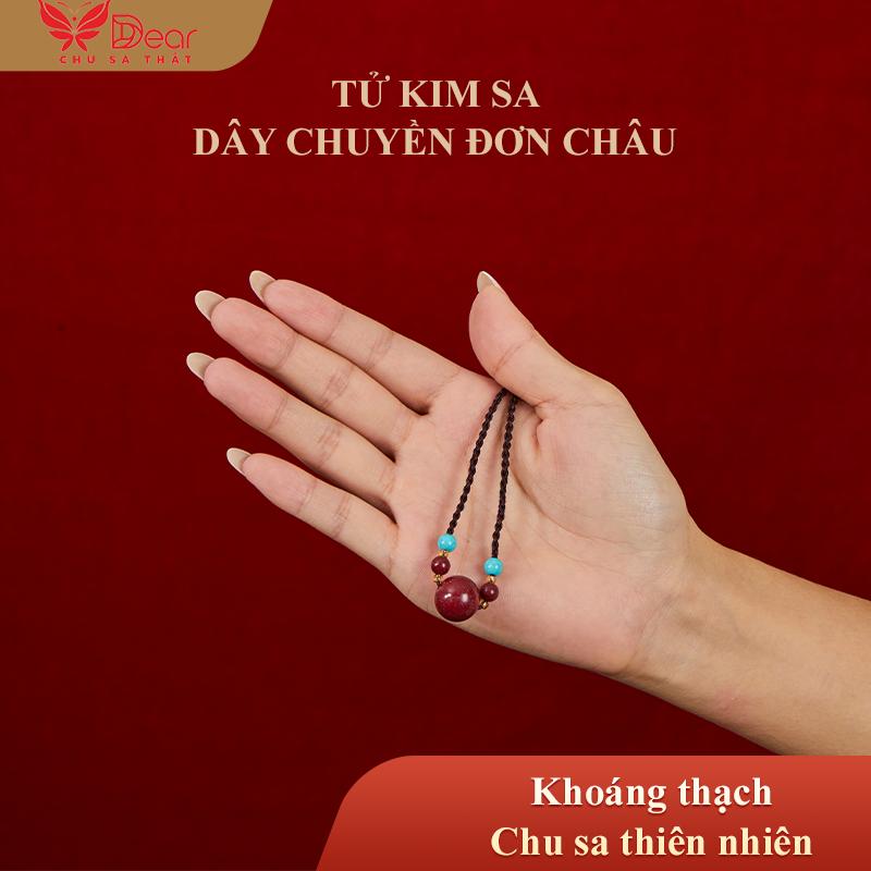  Dây chuyền Chu Sa Tử Kim Sa Đơn Châu Trang Sức Đá Quý Cao Cấp Chu Sa Tự Nhiên Phong Cách Thanh Lịch Phù Hợp Đeo Hằng Ngày Hàng Mới Về Xu Hướng Tiktok Dear Fashion Jewelry 