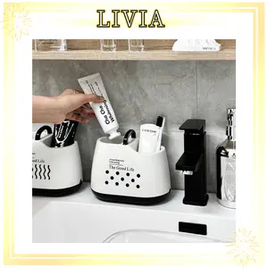LIVIA Tempat Penyimpanan Alat Makan Lucu/ Tempat Serbaguna/ Tempat Sikat Gigi