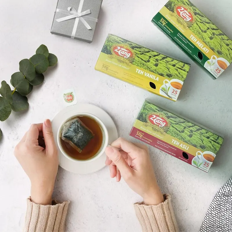 2Tang Vanilla Tea Teh Celup [3 box @25 kantong/ 2gr] Daun Hitam 7