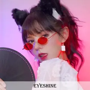 Eyeshine Kacamata Hitam Bingkai Metal Kecil Model Retro / Kacamata Fashion Pria Wanita Sunglasses Eyewear