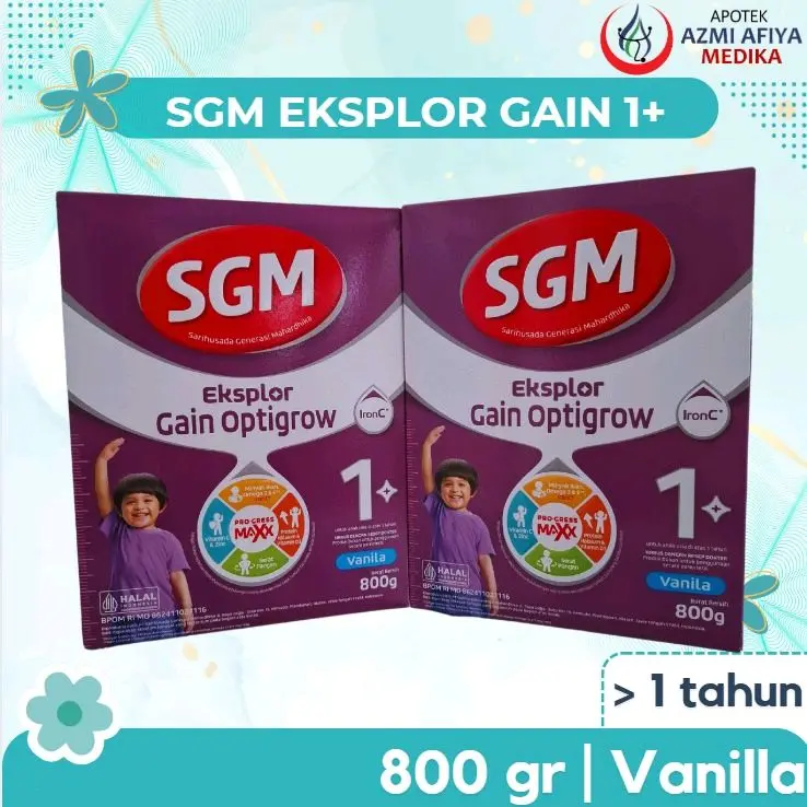 SGM Eksplor Gain Optigrow 1+ 800gr Susu Anak 4