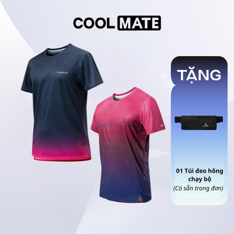 [TẶNG Túi đeo hông] Combo 2 Áo Thun Nam Chạy Bộ Graphic siêu nhẹ thoáng khí - Coolmate