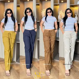 YUKI- BB 50 KG SAMPAI BB 100 KG  Celana KULOT  Cargo PANTS WANITA JUMBO