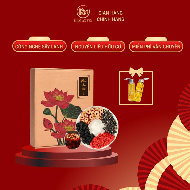 [TẶNG BÌNH] Hộp 30 Gói Trà Dưỡng Huyết Hỗ Trợ Bồi Bổ Khí Huyết, Bồi Bổ Cơ Thể . Nguyên Liệu Hữu Cơ Táo Đỏ Kỷ Tử Đỏ Hắc Kỷ Tử Dâu Tằm Đường Phèn .Tặng Kèm Bình Thủy Tinh