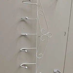 Kapstok 7 Hook Gantungan Baju Tas Belakang Pintu Steel Clothes Hanger Serbaguna Cantolan Tanpa Sekrup Bor Paku