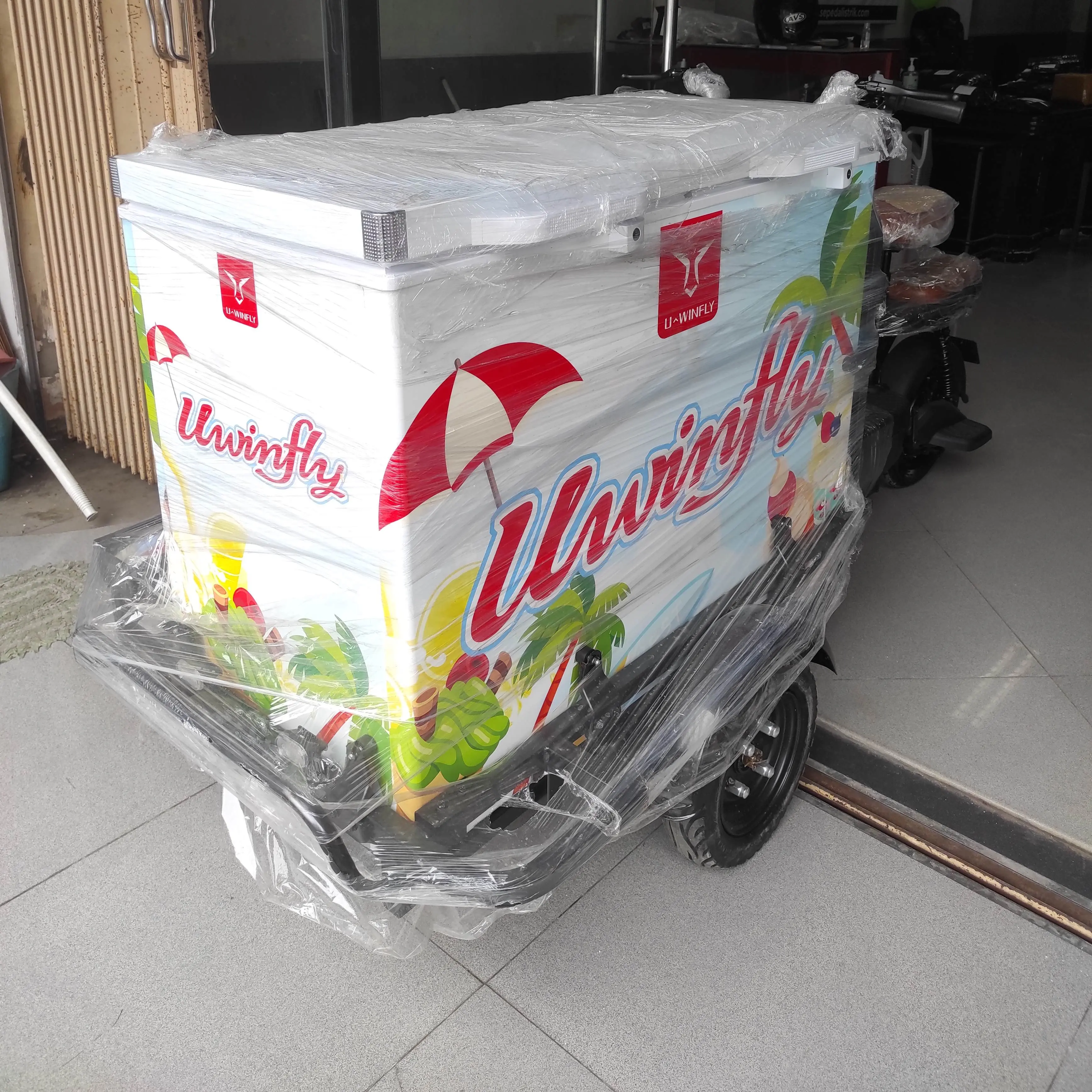 Uwinfly GB Gerobak Listrik dengan mesin Mid Drive + Differential Gear 600W Battery 48V 20Ah | Khusus Pengiriman Area Surabaya dsknya