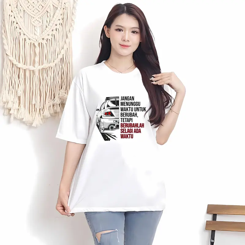 COD Kaos Oversize Wanita/Kaos UNISEX T-SHIRT Oversize Wanita/Kaos Distro Wanita/Kaos Streetwear Oversize Baju Combed Oblong Santai Nyaman Motif Variasi Soft Atasan Tee Pendek Tangan Polos Printing Panjang 4