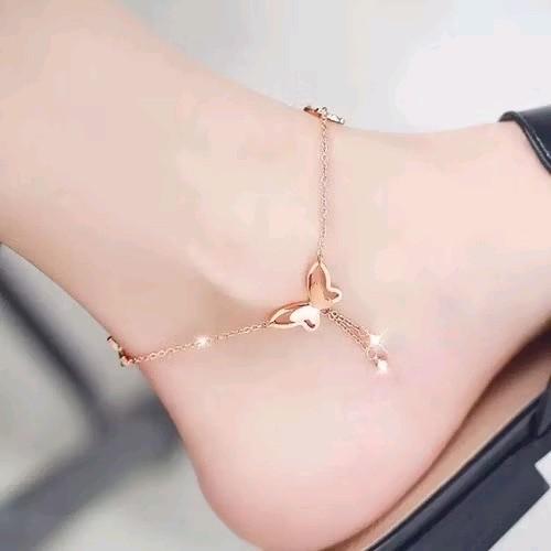 Gelang Kaki Alloy Korea dengan Liontin Butterfly Kupu-Kupu Rantai 7