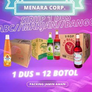 MENARA - SIRUP ABC ORANGE//MARJAN COCOPANDAN DAN MELON // BANGAU PISANG AMBON 1 DUS 12 BOTOL