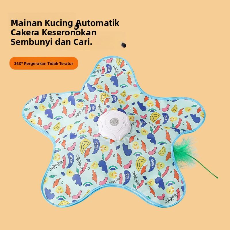 Đồ chơi mèo tương tác tự động, đồ chơi ẩn giấu hình ngôi sao cho mèo, đồ chơi giải tỏa năng lượng cho mèo, giảm căng thẳng