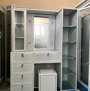 Meja rias bahan ACP+ kursi+ lampu LED tiga mode warna.