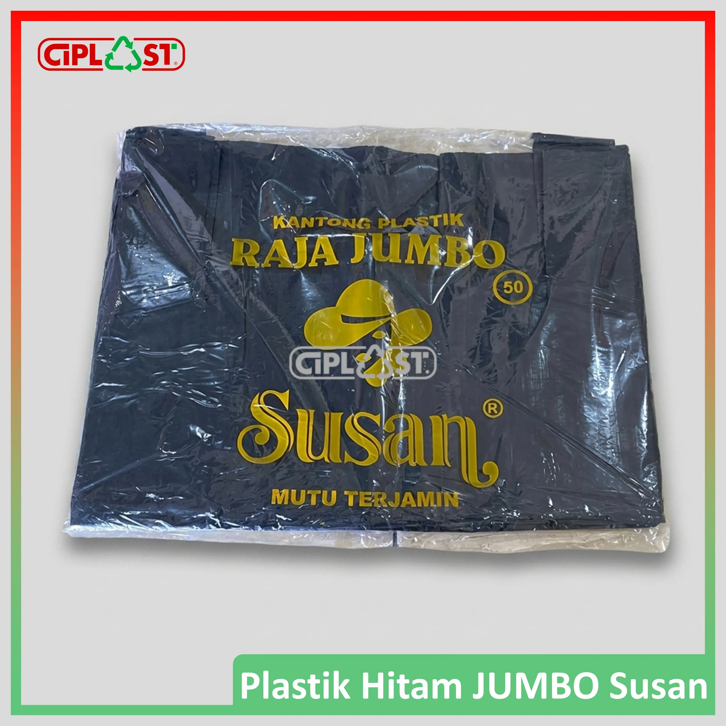 Kantong Plastik HD Raja JUMBO Susan 50 x 75 cm | Kresek Tebal Hitam 800gr