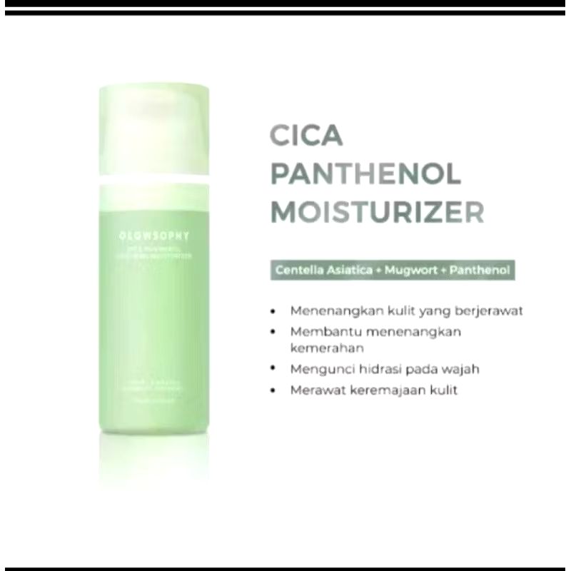 Glowsophy CICA Panthenol Soothing Moisturizer Gel 100ml | Pelembab Wajah Ringan Kulit Berjerawat & Sensitif