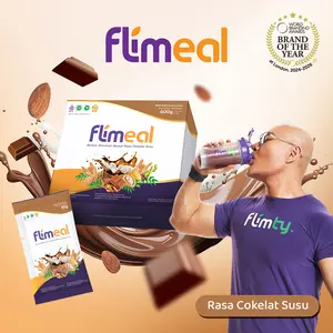 Flimeal Minuman Serbuk Rasa Coklat Susu - 1 box isi 12 sachet (Makan Sehat Super Praktis)