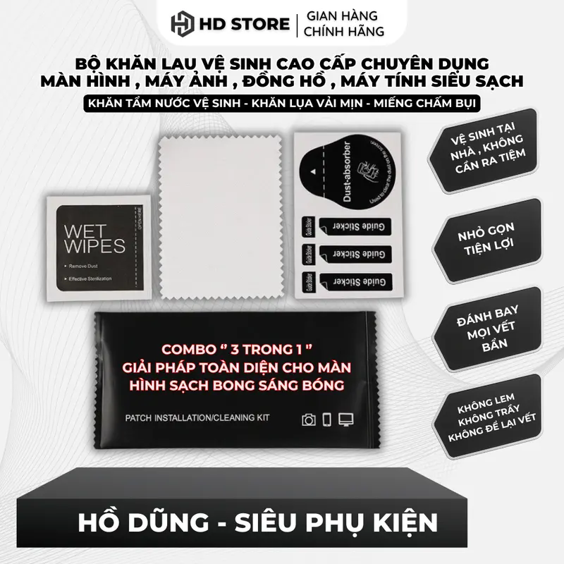 COMBO Vệ Sinh Đồ Công Nghệ 3in1 - Vệ Sinh Màn Hình - Máy Ảnh - Laptop - Điện Thoại - Máy Tính Bảng ( 2 )