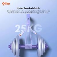 Gambar Olike D309B Kabel Data Nylon Micro Type C Lightning 2,4A 100cm Fast Charging D309BM D309BC D309BL - Type C dari Starcomp Semarang Kota Semarang 3 Tokopedia