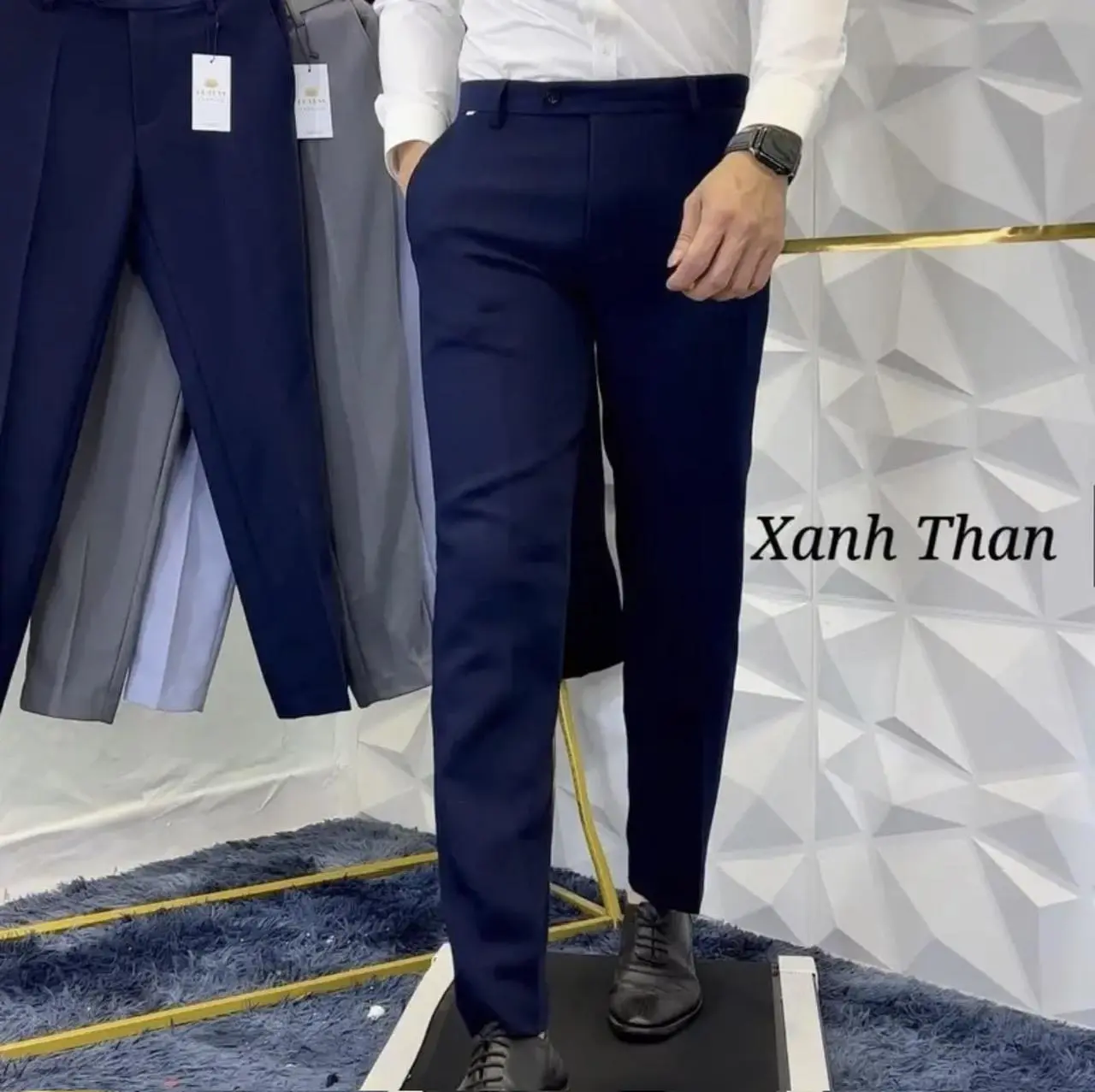 Quần Âu Nam Hàn Quốc Ống Côn Nhẹ Cao Cấp Chất Vải Co Giãn nhẹ Form Slim Chống Nhăn Không Bai Xù