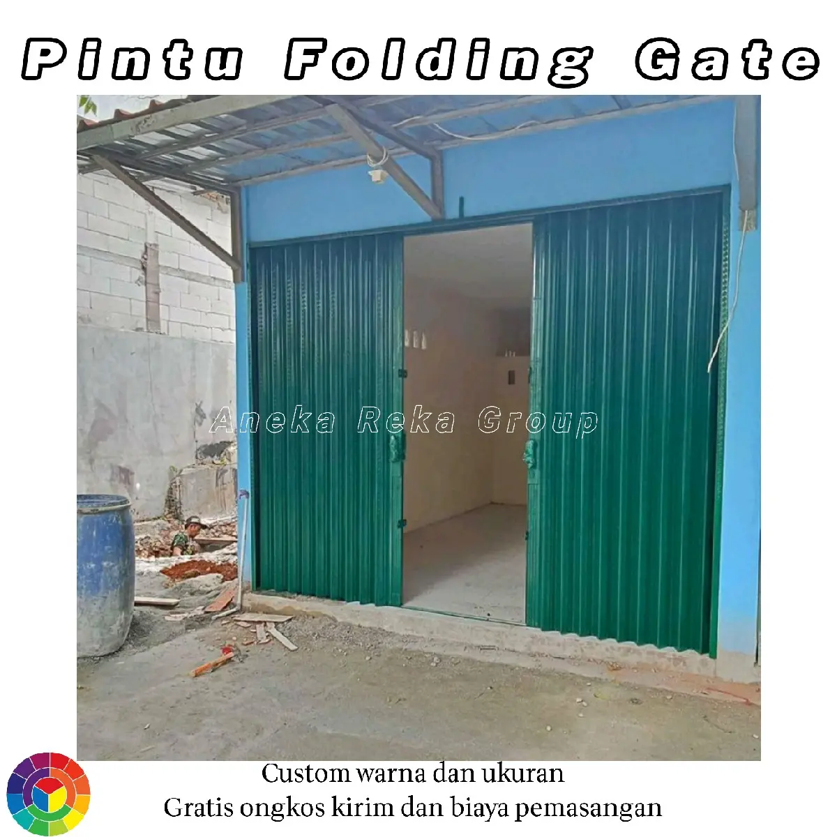Folding gate rolling door pintu pengaman ruko/kios garasi pintu harmonika custom sesuai ukuran sliding Besi pintu garasi mobil pintu gerbang