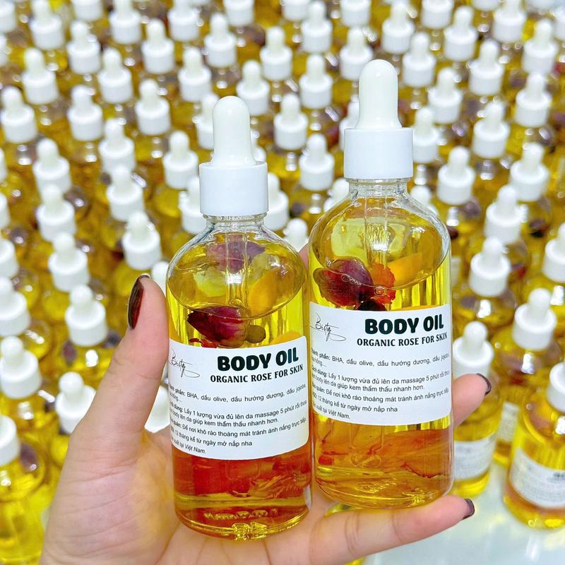 Body Oil Hoa Hồng 5% BHA Cao Cấp - dầu dưỡng cấp ẩm, mềm mịn, giảm tình trạng viêm lỗ chân lông