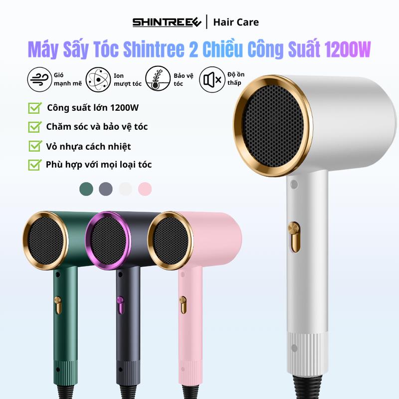 Máy Sấy Tóc Shintree 2 Chiều Công Suất 1200W Có Ion Âm Bảo Vệ, Sấy Khô, Tạo Kiểu Tóc Nam Nữ