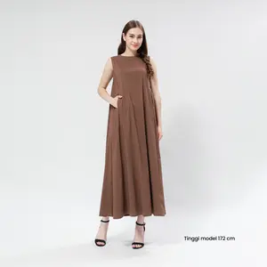 GENKA - Dress Panjang Tanpa Lengan Daisy Ultra Stretch