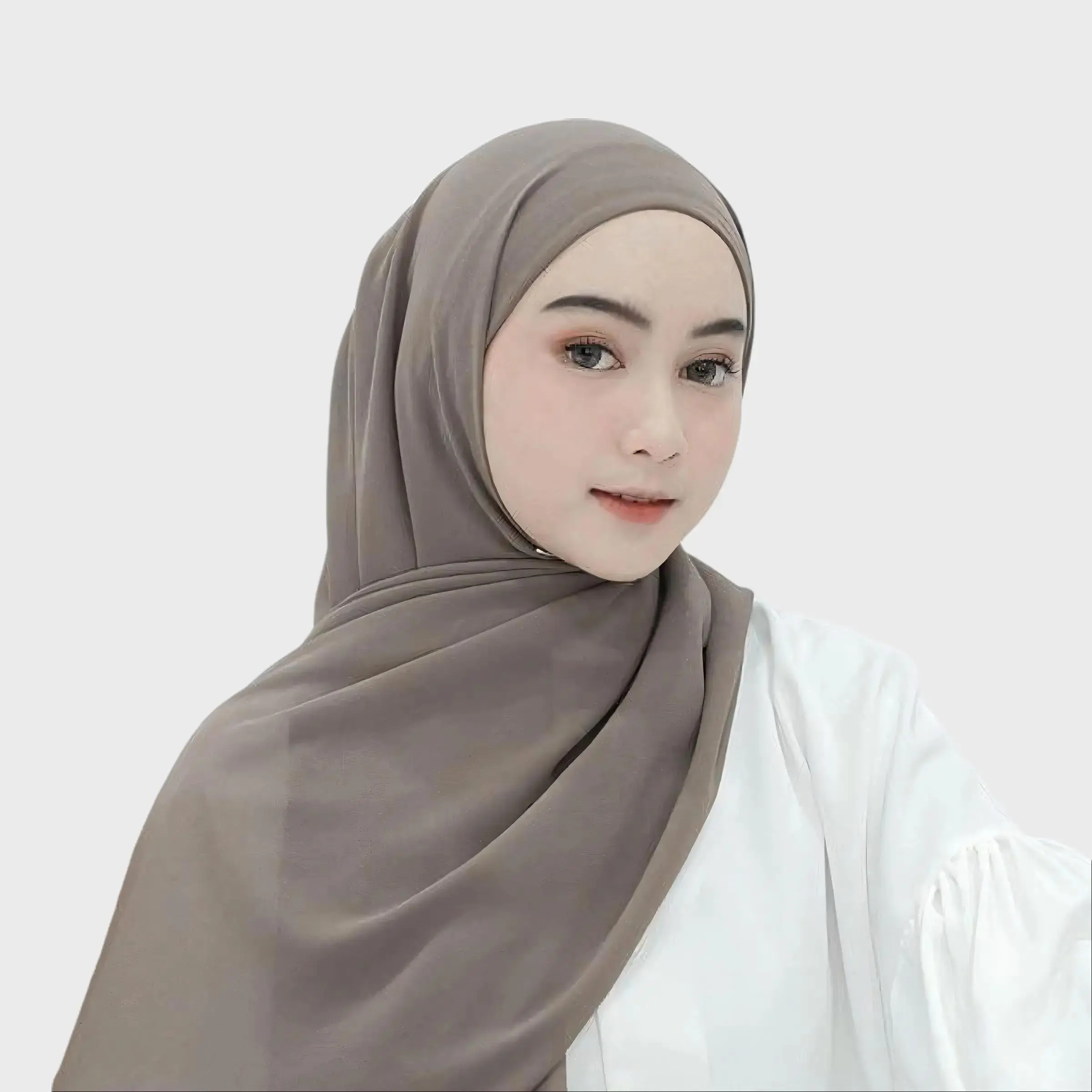 ZIYA Hijab - Pashmina Inner 2in1 Ceruty Babydoll Premium Jilbab Pasmina Instan Kerudung Wanita Muslim