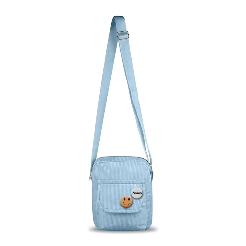 Pushop Authentic - Tas Selempang NOUYA - Mini Slingbag Uniseks Tas Pria Wanita Corduroy Polos 2