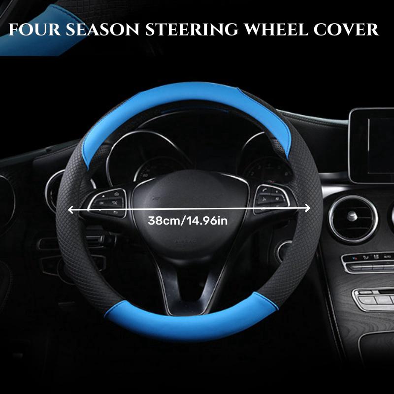Product Introduction of Advanced PU leather car steering wheel cover, anti slip and wear-resistant, universal for all seasons, car steering wheel cover, car handle cover 1