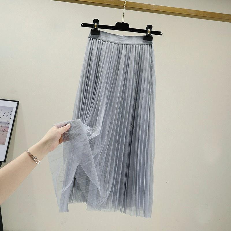 Product Introduction of Váy Sợi Lưới, Dành Cho Phụ Nữ, Dài Trung Bình Váy Xếp Ly Chữ A, Phong Cách Cổ Tích Được Làm Bằng Sợi Lưới 21