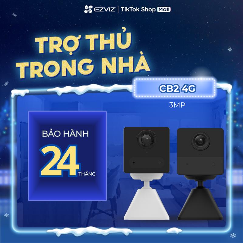  Camera Không Dây CB2 3MP  2K  EZVIZ Sim 4G Không Wifi Đế Nam Châm Góc Cố Định Pin Sử Dụng liên tục 48H Phát Hiện Chuyển Động Của Người Đàm Thoại 2 Chiều Tầm Nhìn Ban Đêm Bằng Hồng Ngoại Pin Sạc 2.000mAh 