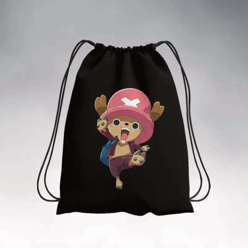 Tas Serut Stringbag Drawstring Anti Air | Tas Serut Kain Tebal | Tas Sekolah Olahraga | Tas Serut Hitam Printing | Tas Kerut 1
