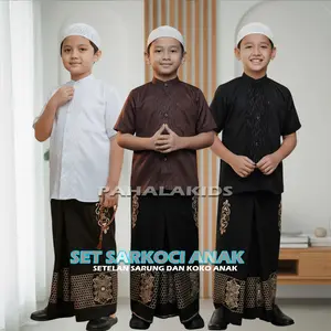 Termurah sarkoci anak sarung koko peci baju koko anak laki laki setelan koko anak usia 2 sampai 10 tahun