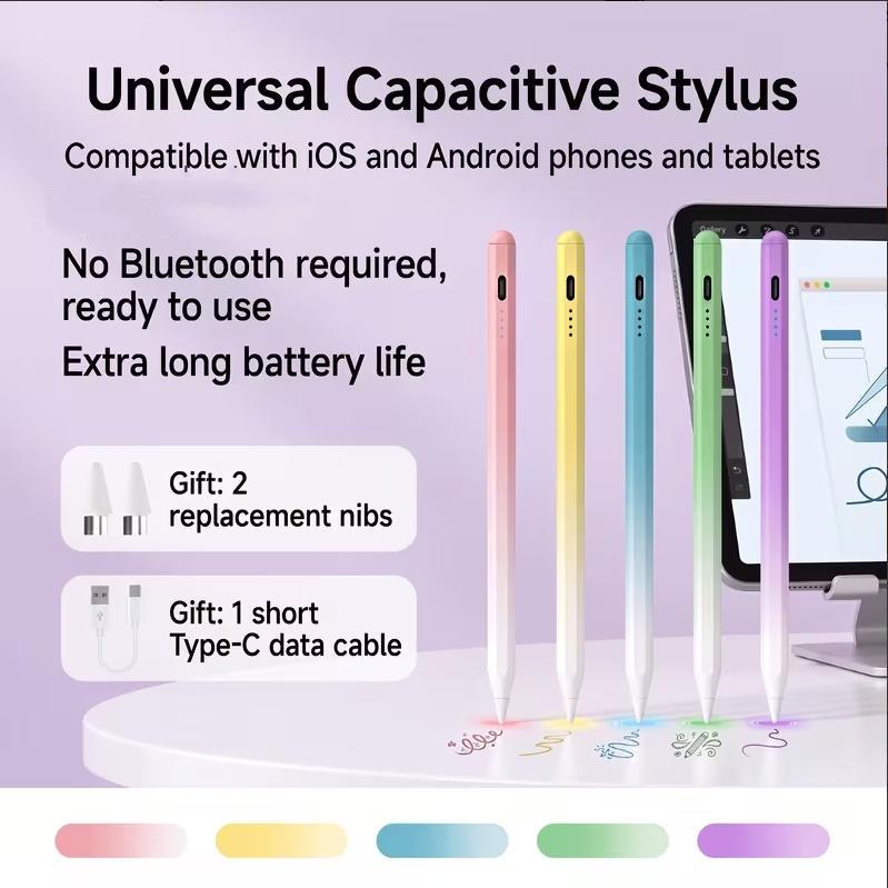 Bút cảm ứng điện dung 3 trong 1 phổ dụng, phù hợp với iPad, thiết bị Android, máy tính bảng, Redmi và các màn hình cảm ứng khác, bao gồm điện thoại di động và máy tính bảng; bút vẽ, bút cảm ứng Android