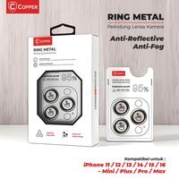 Gambar COPPER For iPhone 14 / 15 / 16 / Pro / Max / Plus - Ring Metal ( Pelindung Lensa Kamera ) Anti-Reflective dan Anti-Fog - iP 14 / 14 Plus, Black dari Copper Samarinda Official Kota Samarinda 1 Tokopedia