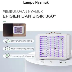 Perangkap Nyamuk Lampu Pembunuh Nyamukportabel Cahaya Ungu 360° Menarik Nyamuk