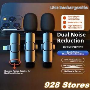 K8 K9 K35 Wireless Lavalier Microphone for Vlogging Noise Cancelling Lapel Mic with Dual Noise Reduction & Live Rechargeable Feature by 928 Stores
