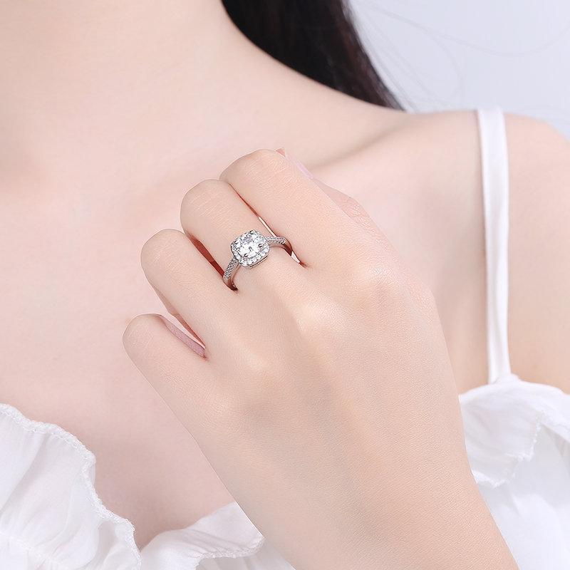 ARTPHRO Eight Hearts and Eight Arrows Princess-Cut Adjustable Ring for Women 5