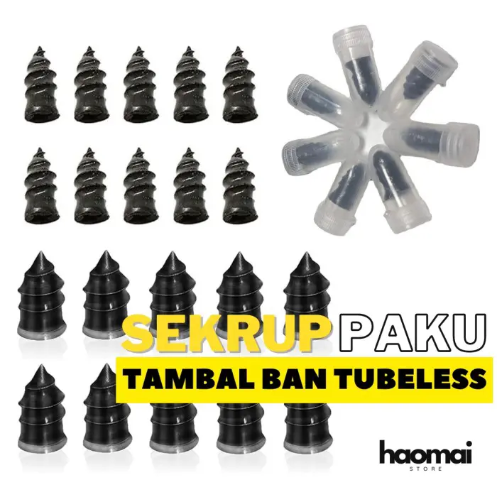 Sekrup Paku Tambal Ban Tubles skrup baut karet repair ban tubeless mobil motor tire tyre repair