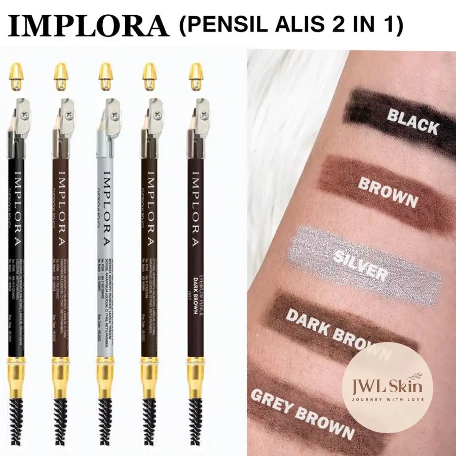 IMPLORA Eyebrow Pencil 2.5g Soft Brow Eye Pensil Alis Serut Rautan