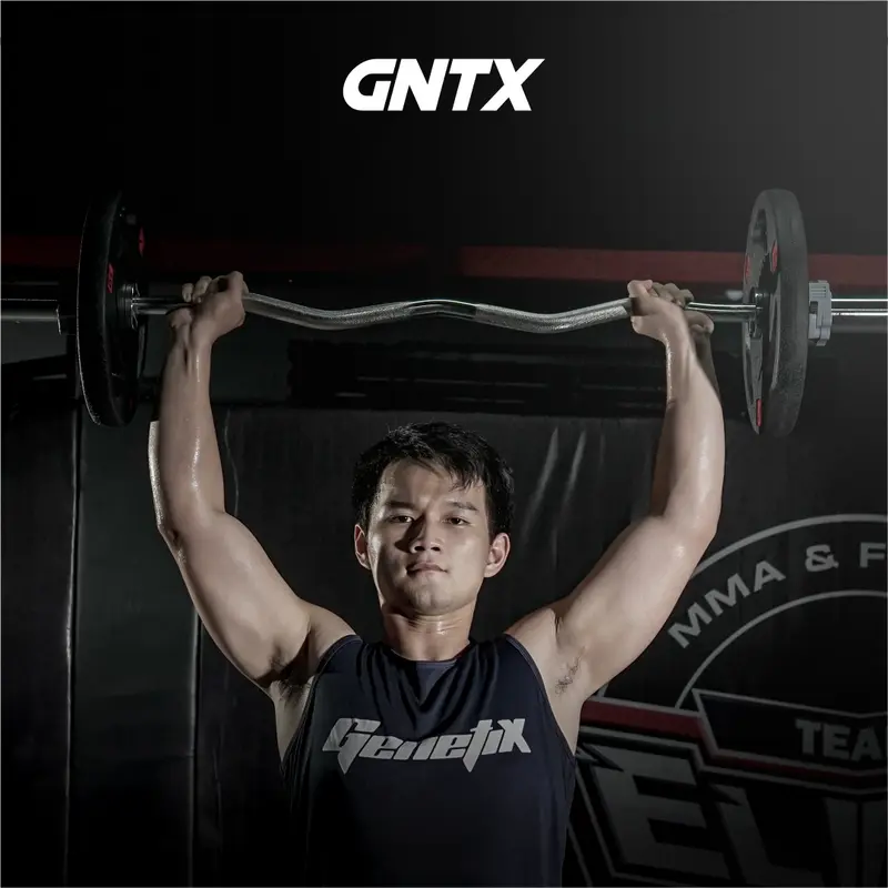GENETIX FIT Eazy Curl Bar Barbell Untuk Pemula 4