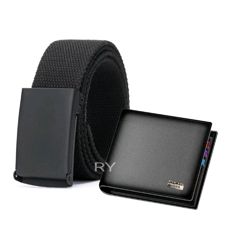 Ikat Pinggang Pria Kanvas(GRATIS DOMPET) Ikat Pinggang Kanvas Polos 4