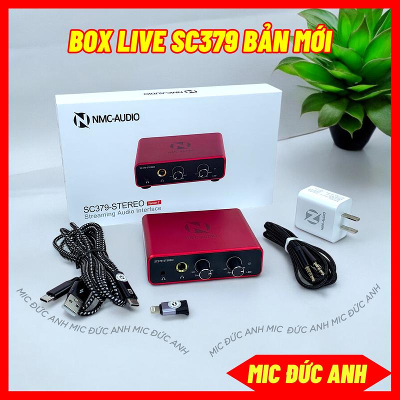 Box Livestream Stereo NMC SC379 V2 Stereo 24bit, Hỗ Trợ Thu Âm Chất Lượng Cao, Phụ Kiện Giúp Âm Thanh Cải Thiện Rõ Rệt Tặng Kèm Jack 6ly
