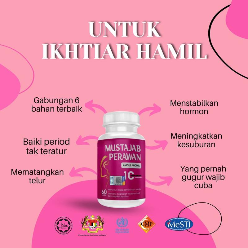 Product Introduction of MUSTAJAB PERAWAN SET PERCUBAAN UNTUK KESIHATAN WANITA (60 KAPSUL) Health 20