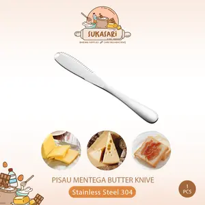 Pisau Butter Knife 22cm SS 304 / Pisau mentega selai Oles Stainless Steel