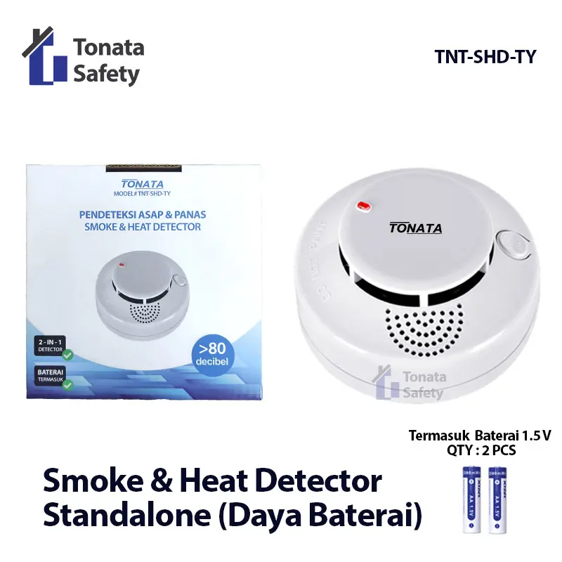 Tonata Standalone Smoke Heat Detector Pendeteksi Asap Panas -ByOnHome
