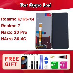 FOR Oppo realme6/6s/6i/realme7/Narzo20pro/Narzo30-4g Lcd Phone Touch Screen Replacement,Send Protective Film,Tools and glue,Cellphone Accessory Installation,Smartphone Device.