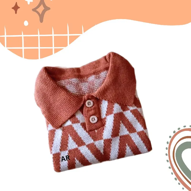 Baju Rajut Polo Anak Unisex Usia 1-6 Tahun knitted premium Anak-Anak Laki-Laki 2