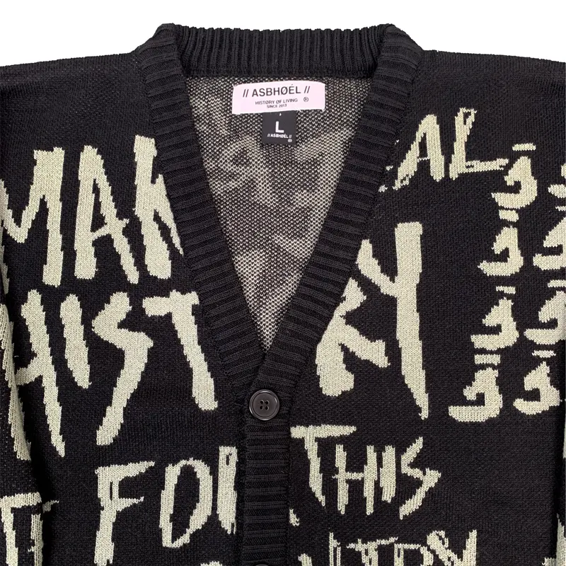 Asbhoel Cross-Out Knit Cardigan 5