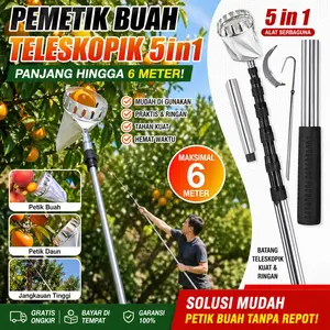 6M Buah Picker Set 6m Orchard Berkebun Peach Apple Pohon Tinggi Alat Pemetik Buah / metal fruit picker Tongkat Panjang Untuk Petik Buah